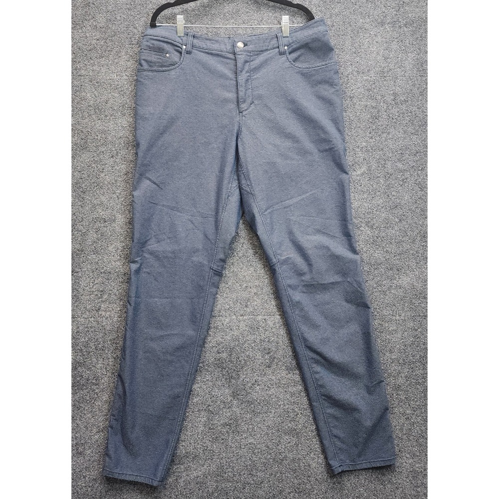 Lululemon ABC Pant Slim Men's Blue Gray Tech Stretch Gorpcore Travel Pants 40